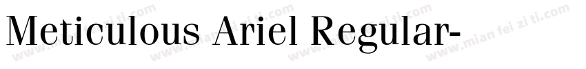 Meticulous Ariel Regular字体转换